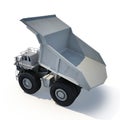 Large haul truck ready for big job in a mine. On white. 3D illustration Royalty Free Stock Photo