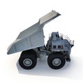 Large haul truck ready for big job in a mine. On white. 3D illustration Royalty Free Stock Photo