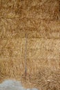 Large Hay Bales with Pitchfork Royalty Free Stock Photo