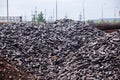 Large heap of briquetted iron Royalty Free Stock Photo