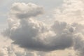 Large heavy white and gray cumulus clouds before a thunderstorm Royalty Free Stock Photo