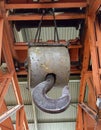 A large hook and pulley