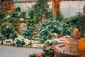 Large horticultural display in a greenhouse in Grand Rapids Michigan