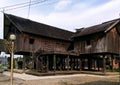 a large house, a common place for segera dayak tribal familie