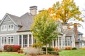 Large House in Fall, Lake Geneva, WI Royalty Free Stock Photo