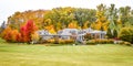 Large House in Fall, Lake Geneva, WI Royalty Free Stock Photo