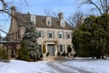 Large house in winter Royalty Free Stock Photo