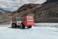 Ice explorer icefield parkway, Athabasca glacier, Canada Royalty Free Stock Photo