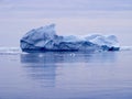 Large iceberg casting shadows over water surface in Twillingate Harbour Royalty Free Stock Photo