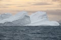 Large Iceberg floating at sunset in Bransfield Strait near the n