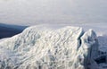 A large iceberg will break into pieces. View from above