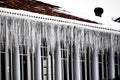 Large Icicles Hanging off A Building