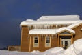 Large icicles on Townhouses after heavy snowstorm