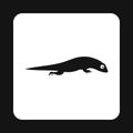 Large iguana icon, simple style