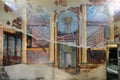 Oplontis Villa of Poppea - Salon. Fresco in Pompeian II style. Royalty Free Stock Photo