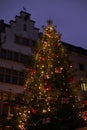 Large illuminated Christmas Tree with fairy light