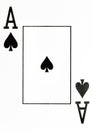 Large index playing card ace of spades