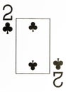 Large index playing card 2 of clubs