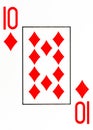 Large index playing card 10 of diamonds