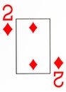 Large index playing card 2 of diamonds