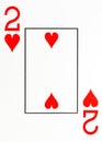 Large index playing card 2 of hearts