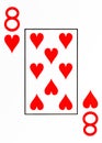 Large index playing card 8 of hearts