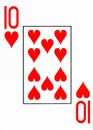 Large index playing card 10 of hearts