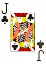 Large index playing card jack of clubs