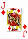 Large index playing card jack of diamonds Royalty Free Stock Photo