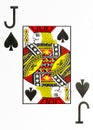 Large index playing card jack of spades