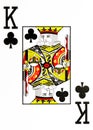 Large index playing card king of clubs Royalty Free Stock Photo