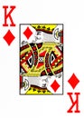 Large index playing card king of diamonds Royalty Free Stock Photo