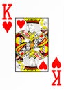 Large index playing card king of hearts Royalty Free Stock Photo