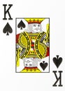 Large index playing card king of spades Royalty Free Stock Photo