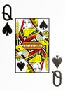 Large index playing card queen of spades