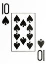 Large index playing card 10 of spades