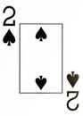 Large index playing card 2 of spades