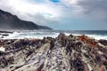 Large Indian Ocean waves and rocky coastline in Tsitsikamma