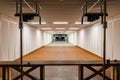 a large indoor shooting range can train sport shooters Royalty Free Stock Photo