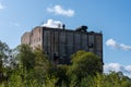 Large industrial building at a closed down mine in Sweden