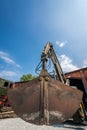 Large industrial excavator car close up