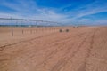 Industrial Grade Field Sprinkler in Fresh Dirt Field