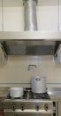 Large Industrial Kitchen Cooker With Aluminum Pots
