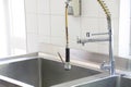 large industrial kitchen dishwasher sink Royalty Free Stock Photo