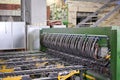 Large industrial machine for welding of rebar and reinforcing mesh. for concrete reinforcement. House-building plant Royalty Free Stock Photo