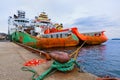 Large industrial ship in Stavanger port - Norway Royalty Free Stock Photo