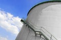 Large industrial silo with blue sky Royalty Free Stock Photo