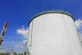 Large industrial silo with blue sky Royalty Free Stock Photo