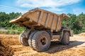 Large industrial truck, quarry mining mineral