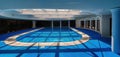 Large interior swimming pool in a hotel Royalty Free Stock Photo